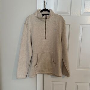 Vineyard Vines Cream Quarter-Zip Pullover